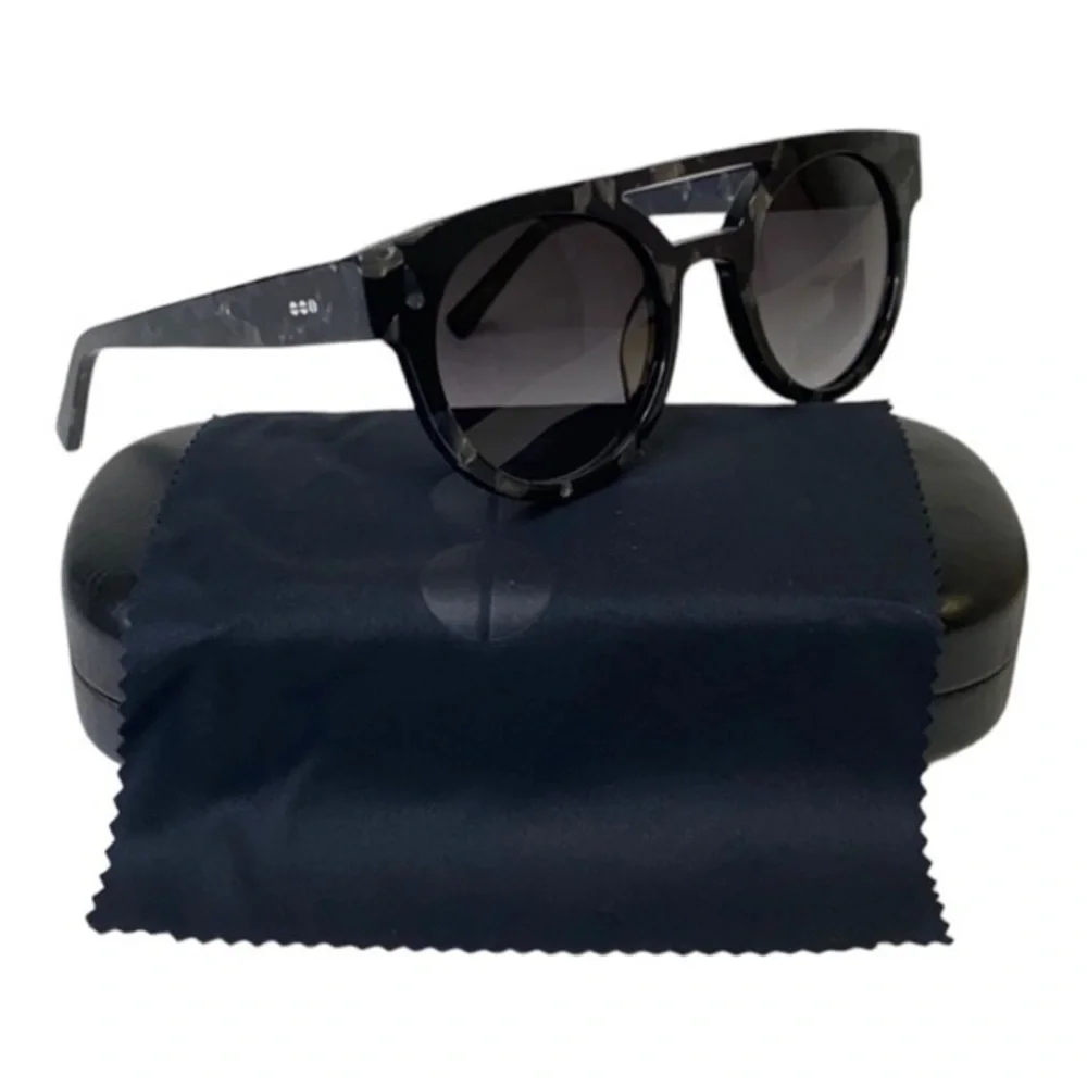 Komono Sunglasses Dreyfuss NEW black marble round